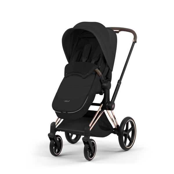 Chancelière poussette hiver platinum sepia black Cybex