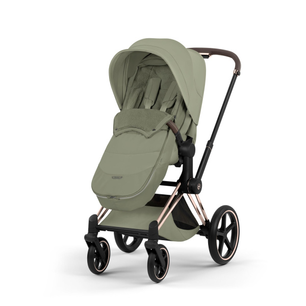 Chancelière poussette hiver platinum sage green Cybex