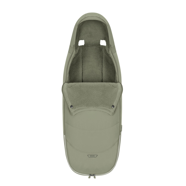 Chancelière poussette hiver platinum sage green Cybex