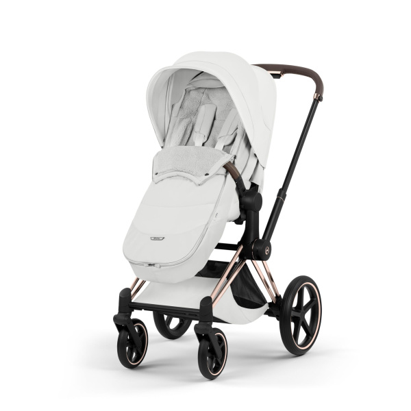 Chancelière poussette hiver platinum off white Cybex