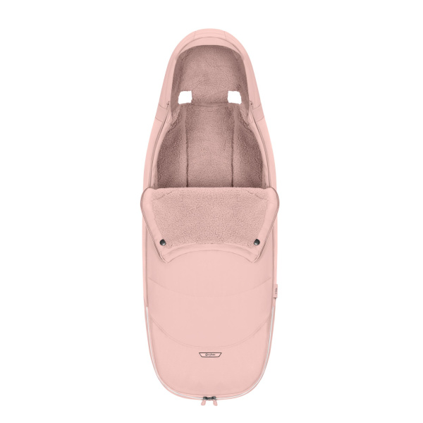 Chancelière poussette hiver platinum peach pink Cybex
