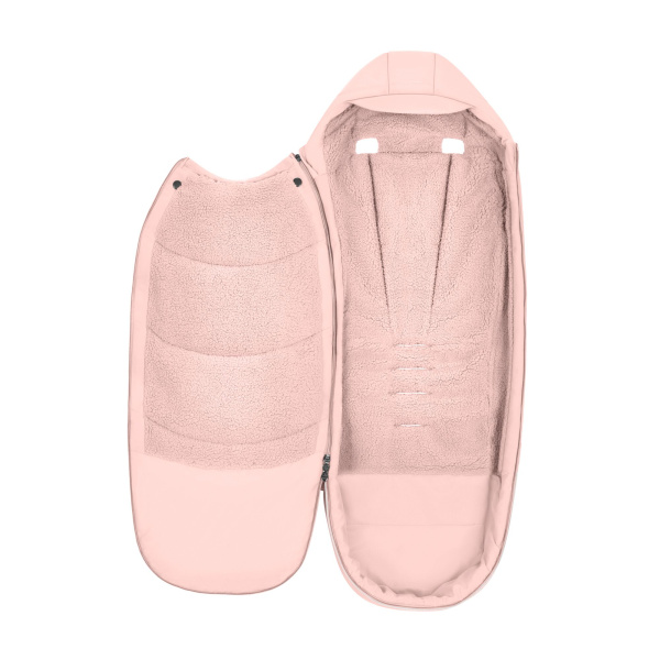 Chancelière poussette hiver platinum peach pink Cybex