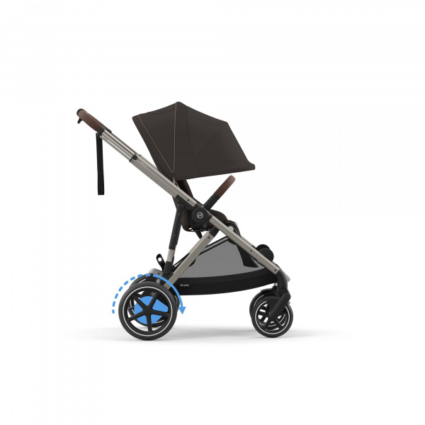 Poussette e-gazelle s moon black châssis noir Cybex
