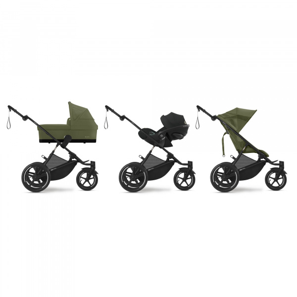 Poussette avi spin 3 roues tout-terrain et running moss green Cybex