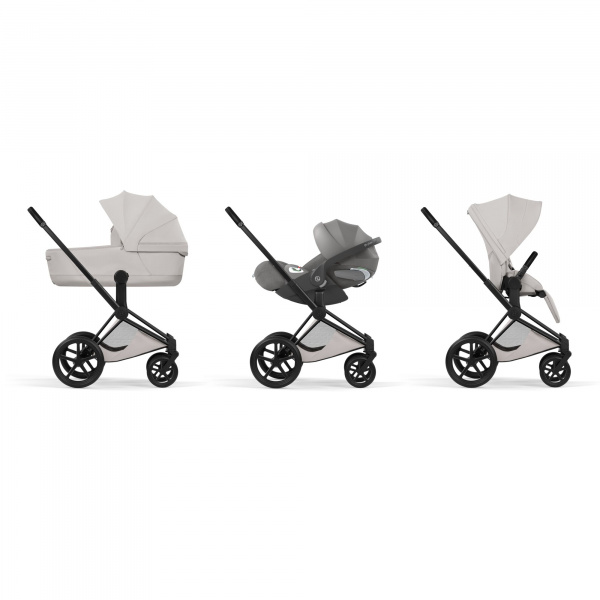 Poussette priam 5 city grey châssis matt black Cybex
