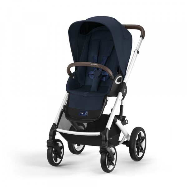 Poussette talos s lux 2 ocean blue châssis silver Cybex