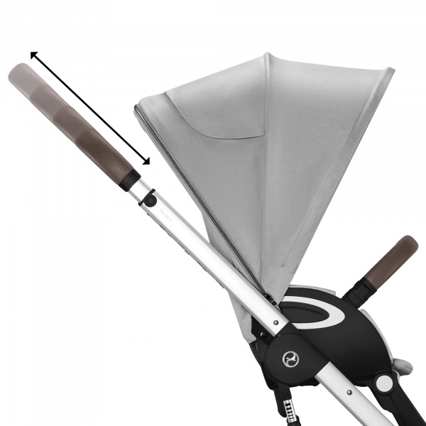 Poussette talos s lux 2 ocean blue châssis silver Cybex