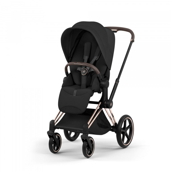 Poussette priam 5 sepia black châssis rosegold Cybex