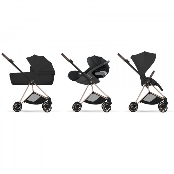 Poussette compacte mios 4 sepia black châssis rosegold Cybex