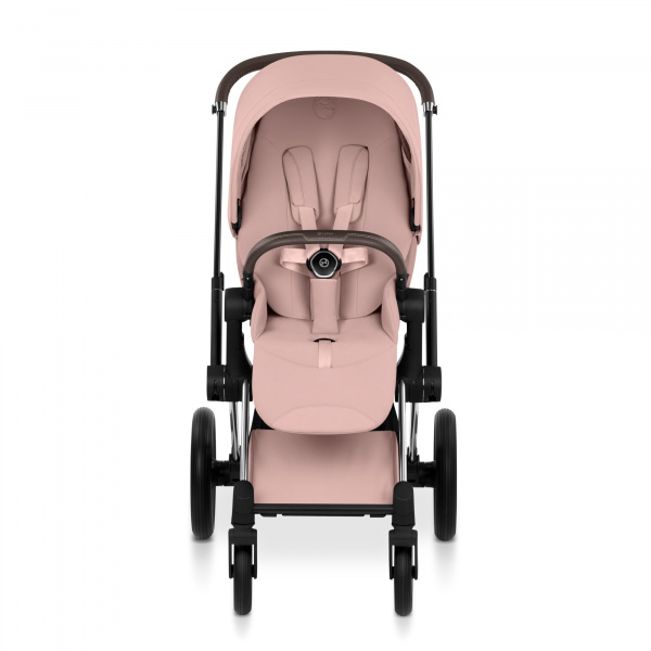 Poussette priam 5 peach pink châssis chrome Cybex