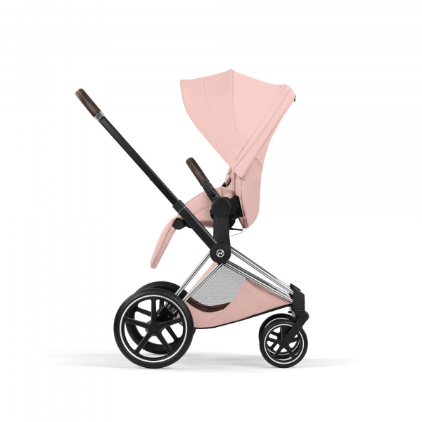 Poussette priam 5 peach pink châssis chrome Cybex