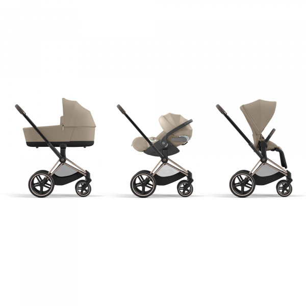 Poussette priam 4 cozy beige châssis chrome black Cybex