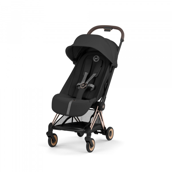 Poussette compacte voyage coya 2 confort châssis rosegold sepia black Cybex