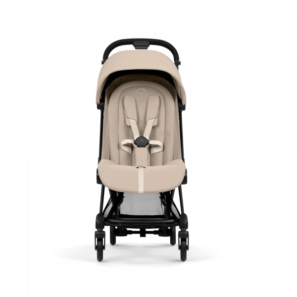Poussette duo compacte coya 2 avec nacelle pliable châssis matt black cozy beige Cybex