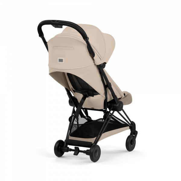 Poussette duo compacte coya 2 avec nacelle pliable châssis matt black cozy beige Cybex