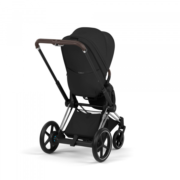 Poussette électrique e-priam 3 sepia black châssis chrome Cybex