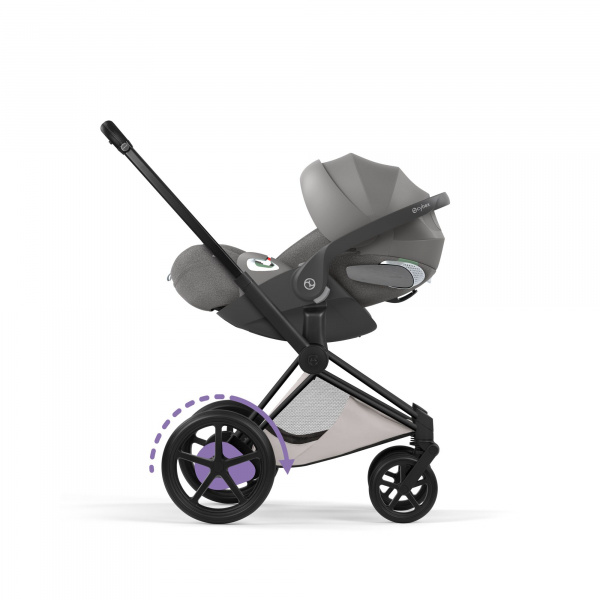 Poussette électrique e-priam 3 city grey châssis matt black Cybex