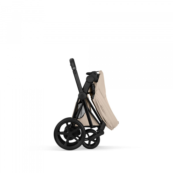 Poussette électrique e-priam 3 cozy beige châssis matt black Cybex