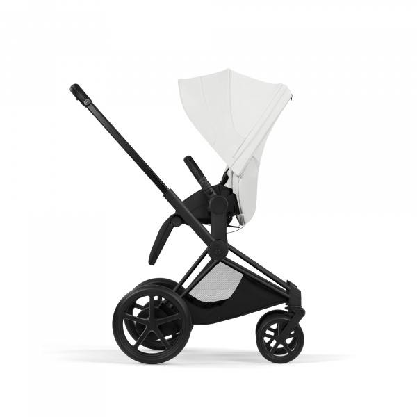 Poussette électrique e-priam 3 off white châssis matt black Cybex