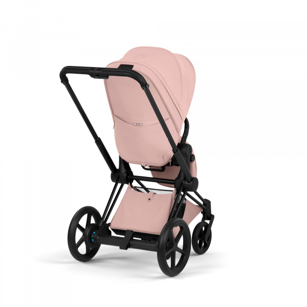 Poussette électrique e-priam 3 peach pink châssis matt black Cybex
