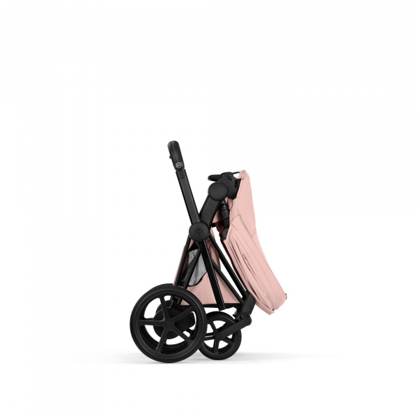 Poussette électrique e-priam 3 peach pink châssis matt black Cybex