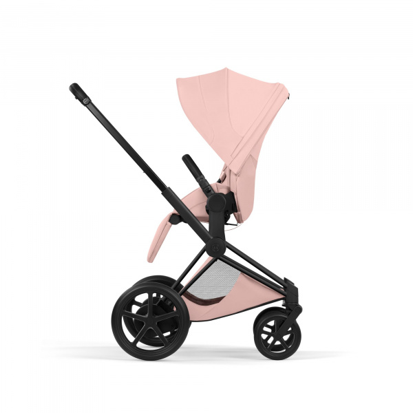 Poussette électrique e-priam 3 peach pink châssis matt black Cybex
