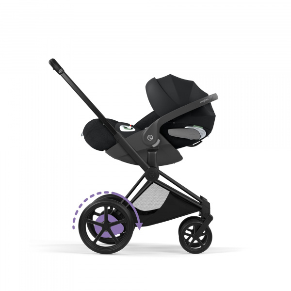 Poussette électrique e-priam 3 sepia black châssis matt black Cybex