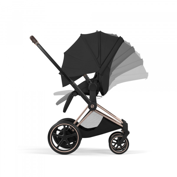 Poussette électrique e-priam 3 sepia black châssis matt black Cybex