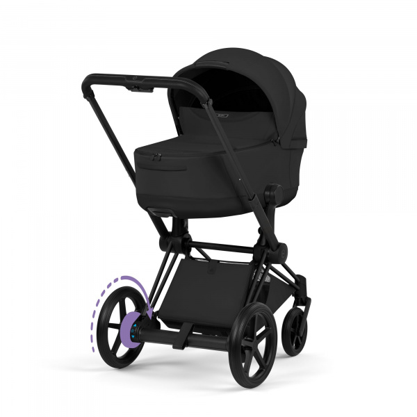 Poussette électrique e-priam 3 sepia black châssis matt black Cybex