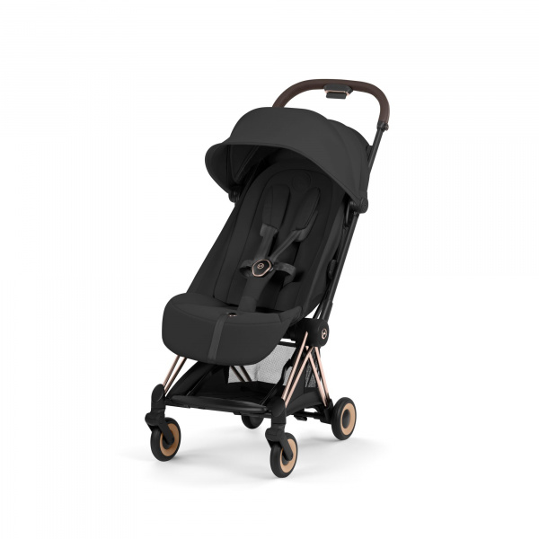 Poussette compacte voyage coya 2 style châssis rosegold sepia black Cybex