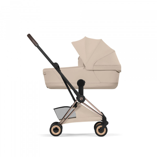 Poussette compacte voyage coya 2 style châssis rosegold cozy beige Cybex