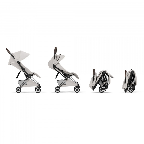 Poussette compacte voyage coya 2 style châssis chrome city grey Cybex
