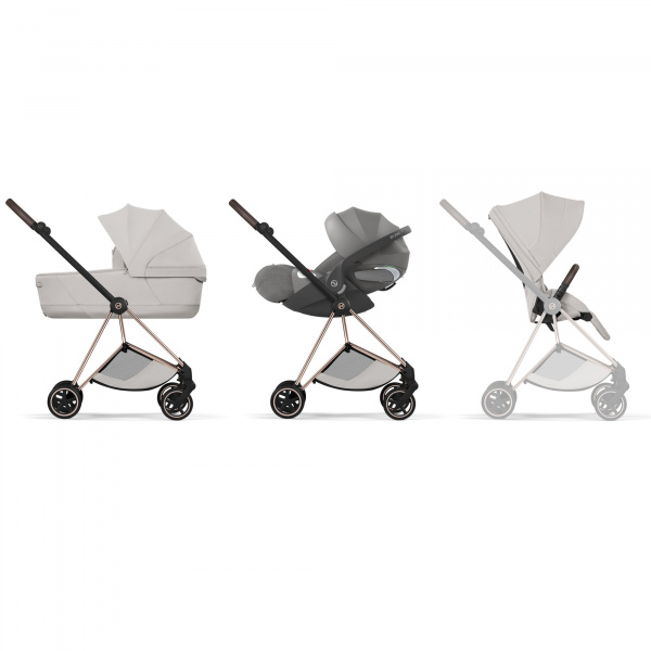 Poussette compacte mios 4 city grey châssis rosegold Cybex