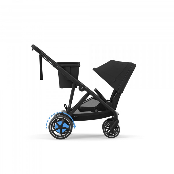 Poussette e-gazelle s moon black châssis noir Cybex