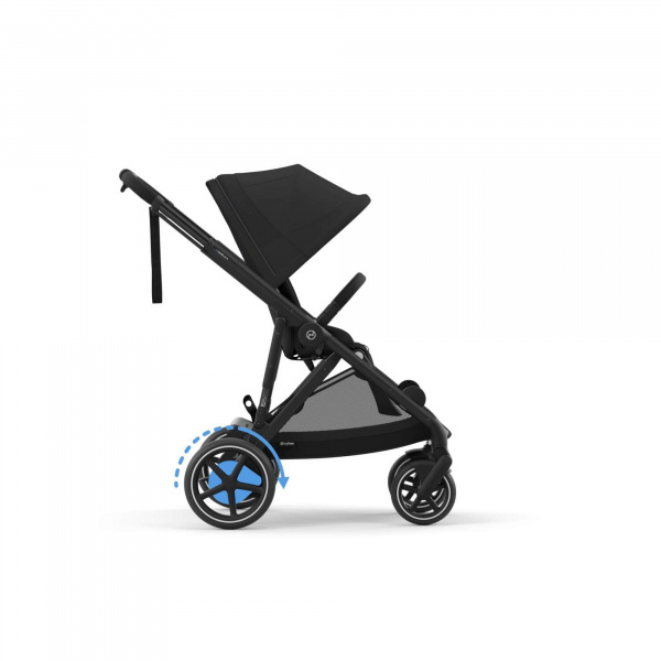 Poussette e-gazelle s moon black châssis noir Cybex