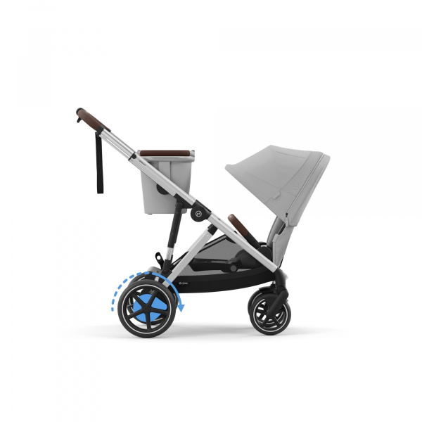 Poussette e-gazelle s moon black châssis noir Cybex