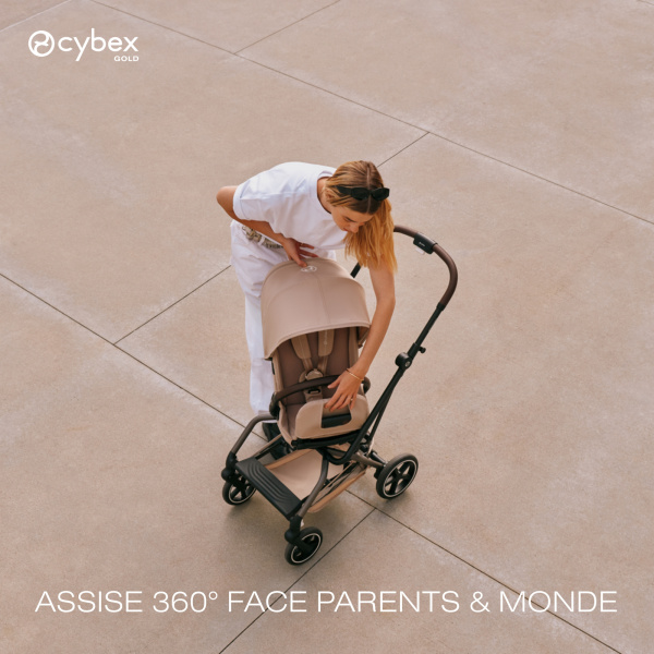 Poussette compacte pivotante eezy s twist+ 2 almond beige Cybex