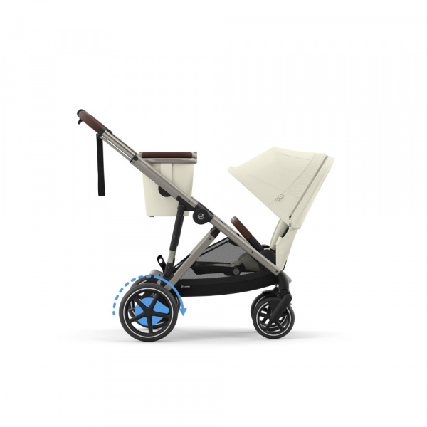 Poussette e-gazelle s seashell beige châssis taupe Cybex