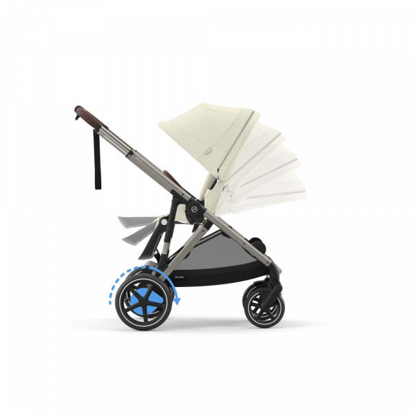 Poussette e-gazelle s seashell beige châssis taupe Cybex