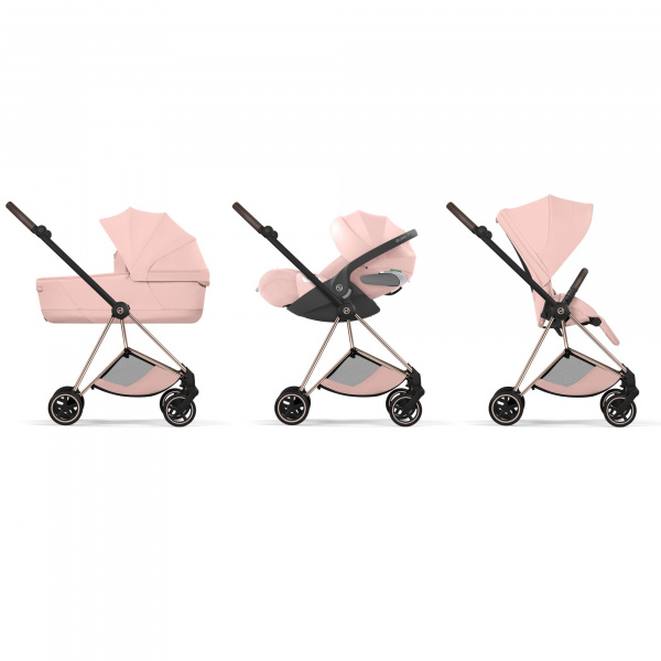 Poussette compacte mios 4 peach pink châssis rosegold Cybex