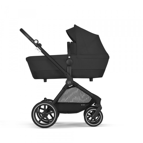 Poussette eos lux 2-en-1 moon black châssis noir Cybex