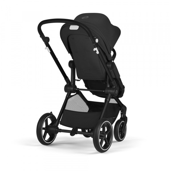 Poussette eos lux 2-en-1 moon black châssis noir Cybex