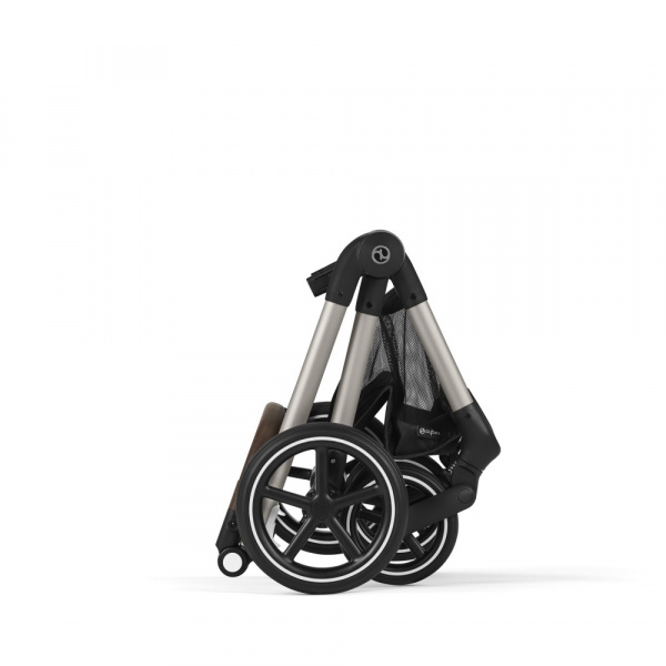 Poussette eos lux 2-en-1 moon black châssis noir Cybex