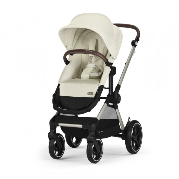 Poussette eos lux 2-en-1 moon black châssis noir Cybex