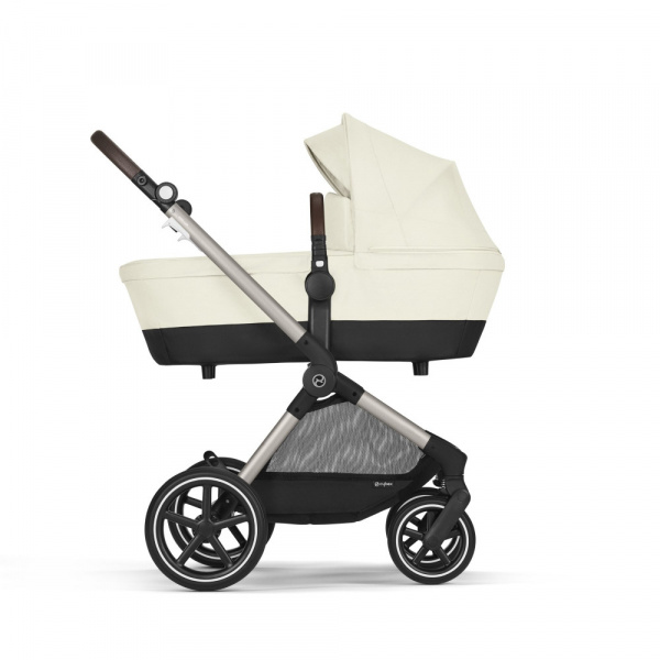 Poussette eos lux 2-en-1 moon black châssis noir Cybex