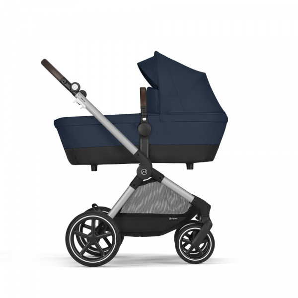 Poussette eos lux 2-en-1 ocean blue châssis silver Cybex