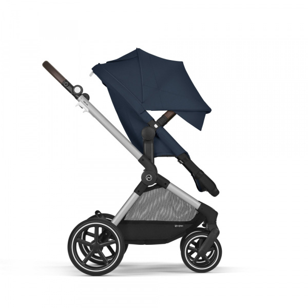 Poussette eos lux 2-en-1 ocean blue châssis silver Cybex