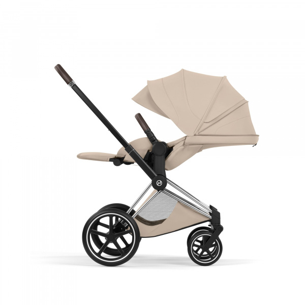 Poussette priam 5 cozy beige châssis chrome Cybex