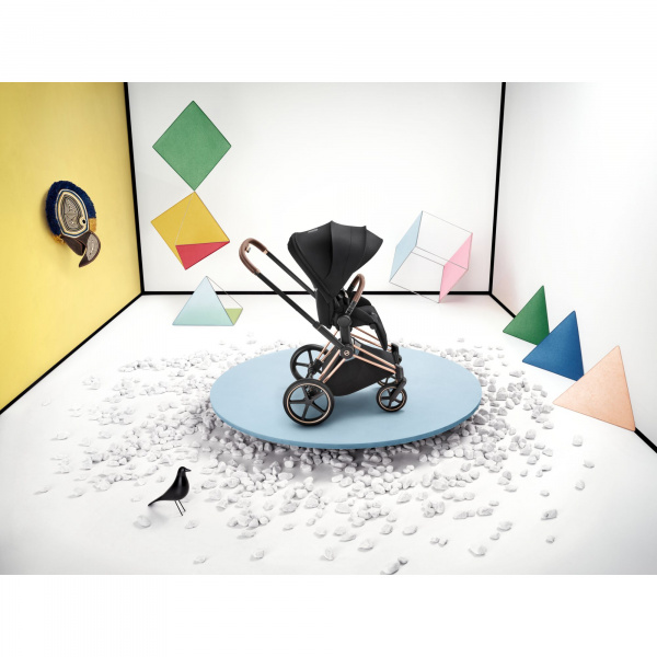 Poussette priam 5 city grey châssis chrome Cybex