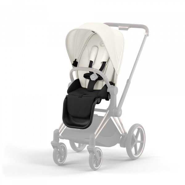Poussette e-priam 2 cozy beige châssis matt black Cybex